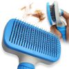 Handle Shedding Pet Dog Cat Hair Brush Grooming Trimmer Comb Self Cleaning Tool